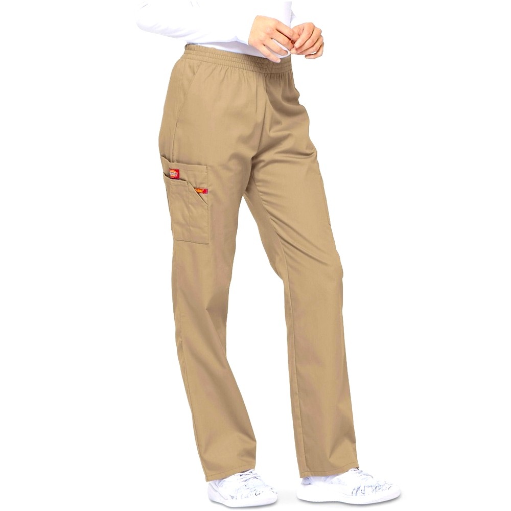 Dickies NWT Women's EDS Signature Cargo Scrub Pants Khaki Size S/CH/P PETITE
